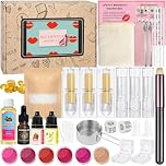 Lipstick Making Kit, Vezerd Make Your Own DIY Lip Gloss Lipgloss Makeup Set, Natural Beauty Creative Lipstick Gifts for Teenage Girls Birthday Presents, Christmas Set for Women Girlfriend