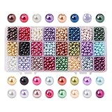 Gemischte Farbe, 6mm, Bohrung: 1mm; ungefähr 70pcs / compent; 1680pcs / box