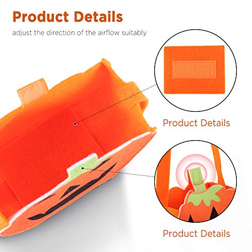 EasyAcc Halloween Felt Candy Bag 2 pcs Halloween Candy Bucket with Handle Cute Trick-or-Treating Bags Halloween Party Decorations Favors Halloween Snacks Candy Goodie Bags for Kids Boys Girls Children