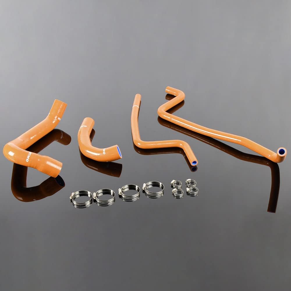 G-PLUS Silicone Radiator Hose Kit Compatible with 1997-2001 Jeep Wrangler Tj 4.0l Orange