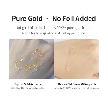 CHARMZONE Mayu Horse Oil Ampoule Golden Complex, Korean Beauty Skin Care Intense Face Moisturizer Nourishing Wrinkle Improvement Gift for All Skin Types (100 ml/3.38 fl.oz)