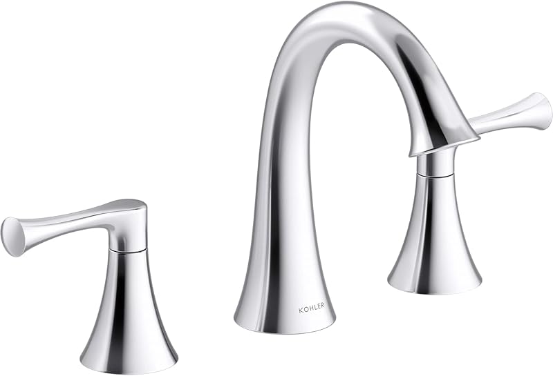 Kohler 35953-4-CP Buckley™ Widespread Bathroom Sink Faucet, 1.2 gpm, Polished Chrome
