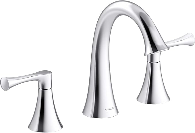Kohler 35953-4-CP Buckley™ Widespread Bathroom Sink Faucet, 1.2 gpm, Polished