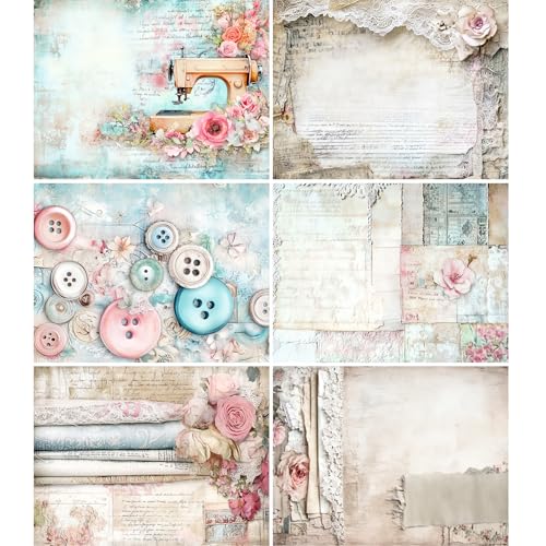 Outils de couture Papier de riz, 21 x 27 cm - Papier de découpage pour meubles, techniques mixtes, cartes et travaux manuels, découpage CRAFT KREATIVELY