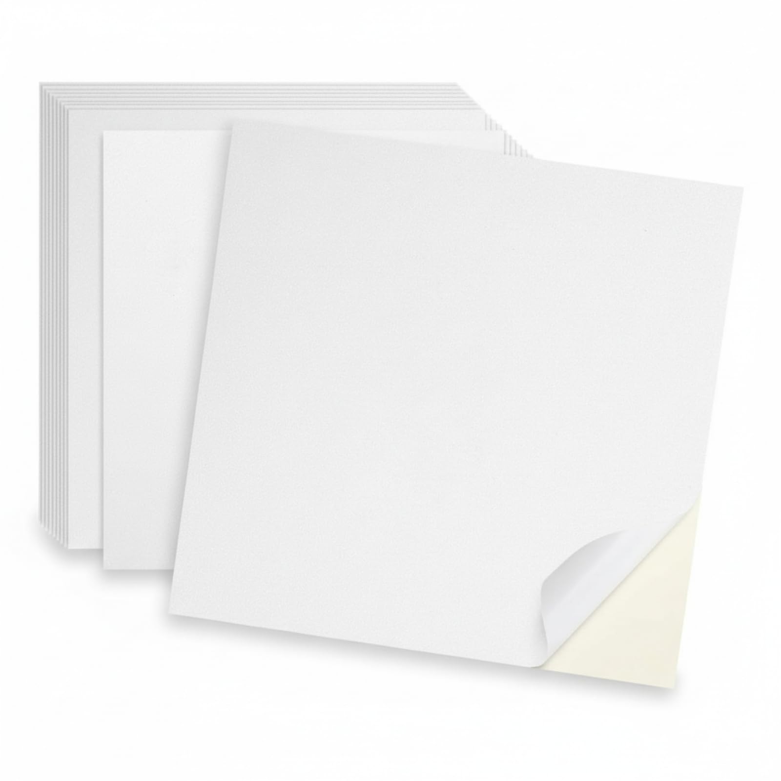 Photo 1 of Dunzoom 25 Pcs Glitter Graduation Cardstock Paper Self Adhesive Graduate Grad Cap Decorations 9.8x9.8 Inch 250gsm Thick Pastel Sparkly Card Stock Construction Paper for Cap Topper DIY Hat(White)