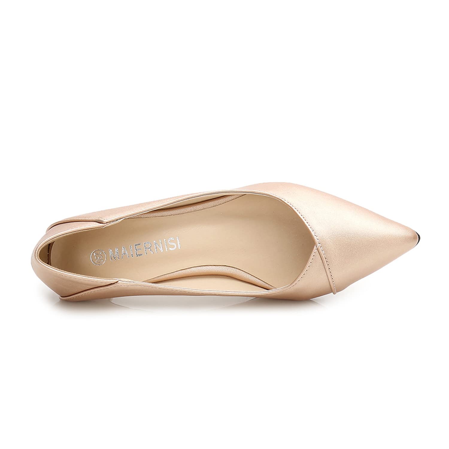 Scarpe Da Donna Con Tacco A Gattino 5 Cm - Punta Chiusa In Pelle Scamosciata - Eleganti Per Lavoro, Festa, Matrimonio - 2