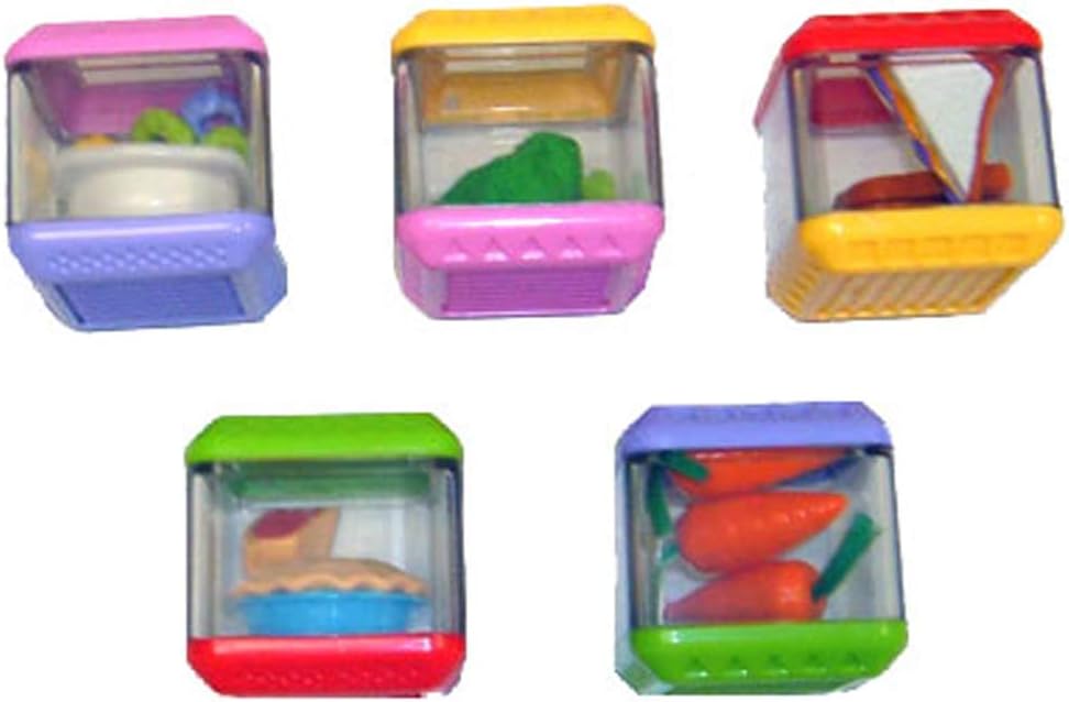 Replacement Parts for Gobble 'n Go Hippo M6594 - Pack of 5 Baby's First Blocks