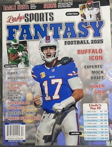 LINDY'S SPORTS MAGAZINE FANTASY FOOTBALL 2025 - BUFFALO ICON - EXPERTS' MOCK...