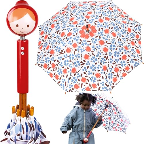 Parapluie Chaperon Rouge Vilac pour enfant de 3 ans avec pommeau design et motif floral unique