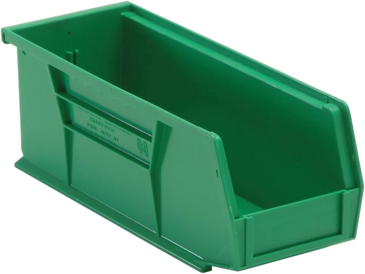 Quantum Storage QUS224 Ultra Stack and Hang Bins - 10-7/8" x 4-1/8" x 4" - 12 Pack