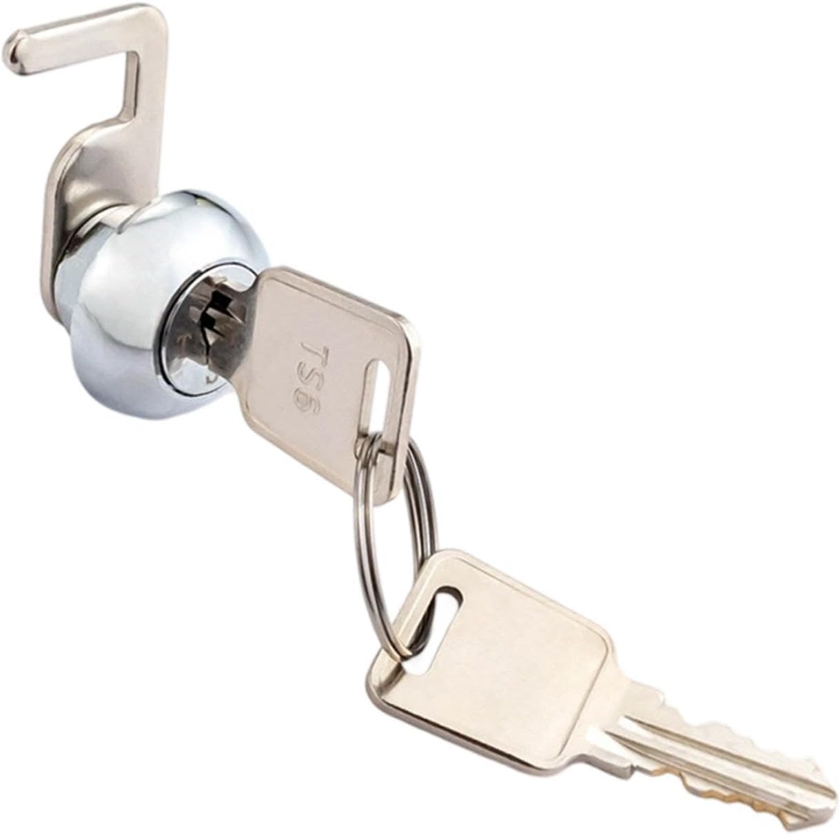 Replacement Cam Lock with Alike Keys, Zinc Alloy, Easy Installation Hook Lock, Style C