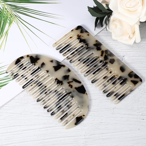 Peine ancho de acetato para cabello rizado miniatura 2
