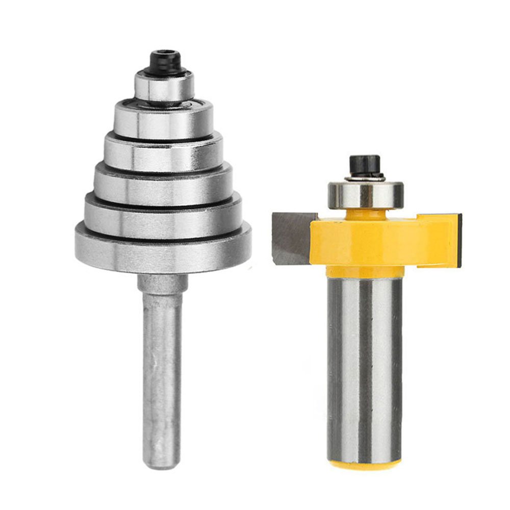 Yakamoz 1/2 Inch Shank Rabbeting Router Bit Rabbet Router Bit Set with
