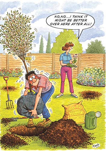 Over Worked Gardener Funny Humourous Blank Card The Funny Side Of Life!
