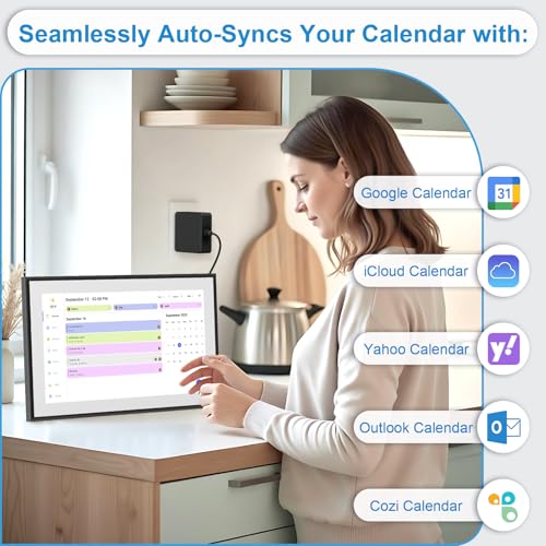 15.6 Inch Digital Calendar&Chore Chart, 1920 * 1080P Full HD Touchscreen Interactive Display Smart Family Planner, Wall and Desk Mountable, Gifts for Women Men, Christmas Gifts for Dad Mom - Image 4