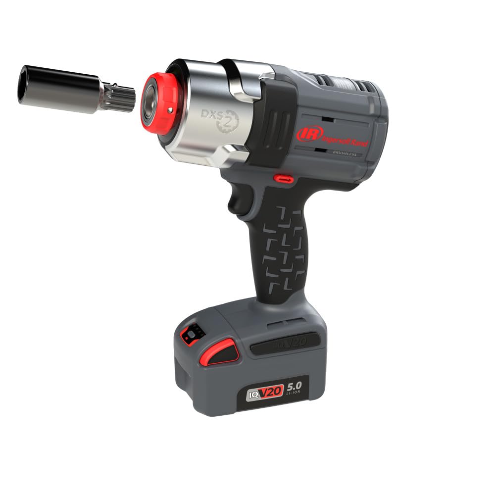 Ingersoll-Rand W7153-K22B-EU DXS2 Llave de Impacto Inalámbrica 20V, Kit 2 Baterías, 2170 Nm, Anillo Fricción