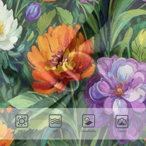 Bright Girls Underwear Toddlers 2t Cotton Cute Panties Girl Vibrant Floral Watercolor Flowers Briefs Kids Undies3