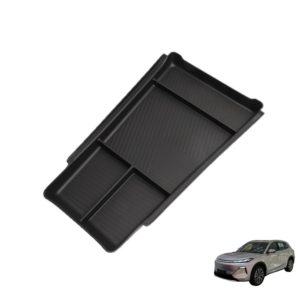 QQJHBAMYN TPE Lower Center Console Organiser Tray, for Geely Starray EM-i Car Centre Floor Consoles Accessory Interior Storage Easy Clean NonSlip