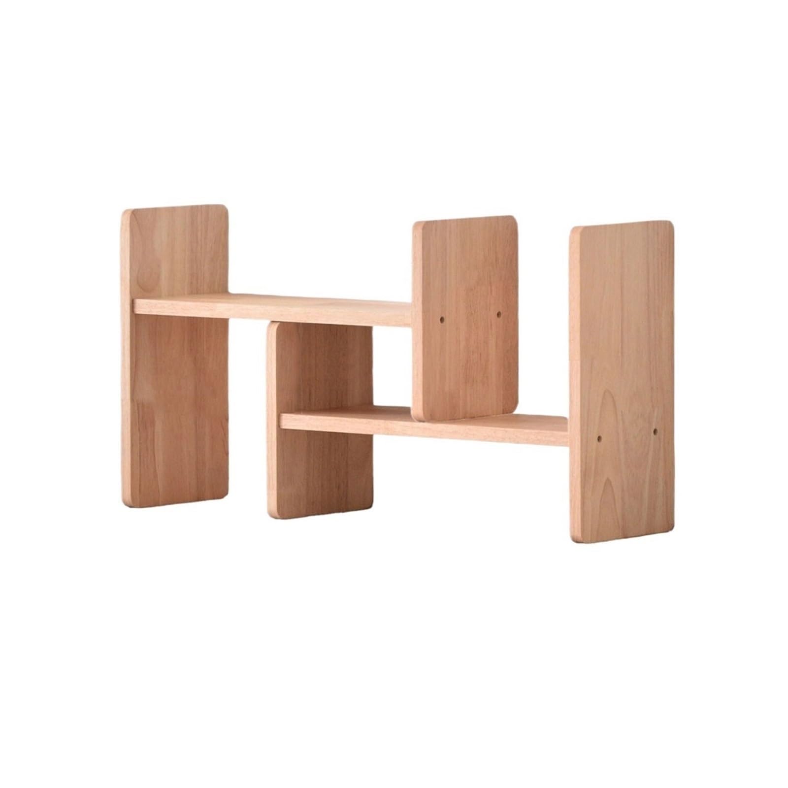 Zhaoj24-05 Bookcase Extendable Minimalist Storage Rack Wooden Home Tabletop Bookshelf