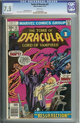 Tomb of Dracula #61 CGC 7.5 Buy 4 Graded Dracula, Pick a FREE Graded Dracula of the Lowest Price of Purchased Graded Dracula BOOK.