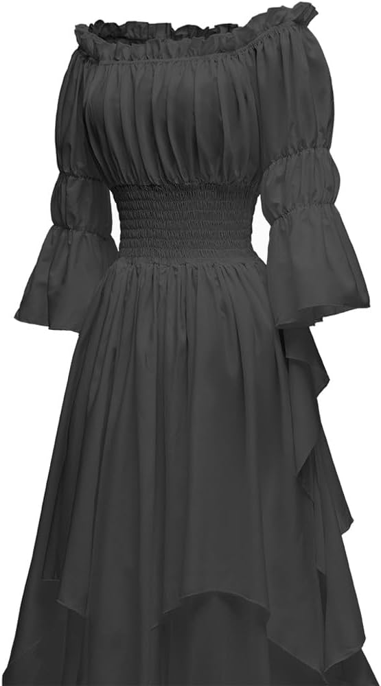 Abaowedding Women's Gothic Witch Dress Medieval Renaissance Costume Victorian Dress - Image 4
