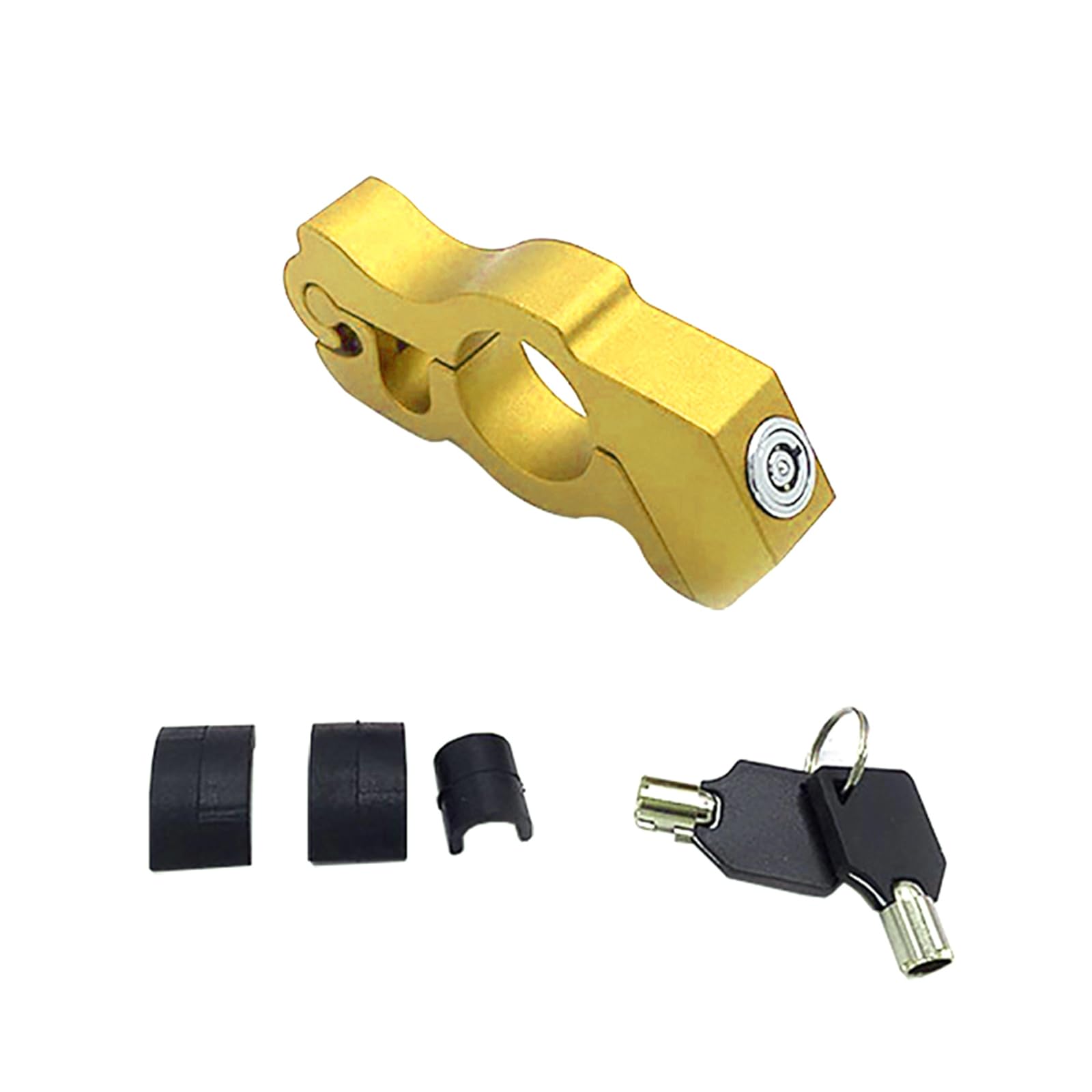 Hsioluted Gold Motorcycle Handlebar Throttle Security For Atv Dirt Street Bikes Anti Theft Locking Device Anti-Steal Pull Rod Security