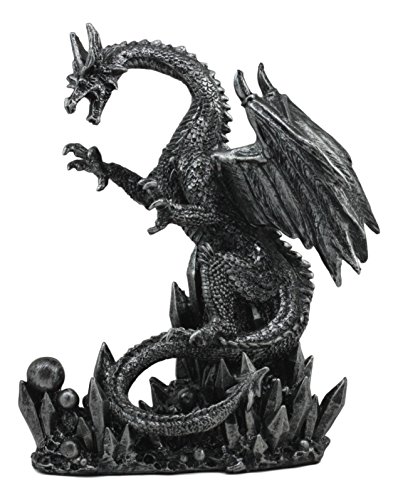 Ebros 13"Tall Large Dreamwork Fantasy Bahamut Elder Dragon Statue With Fire Dagger Blunt Knife As Letter Opener Or Decorative Dagger - Thumbnail 5