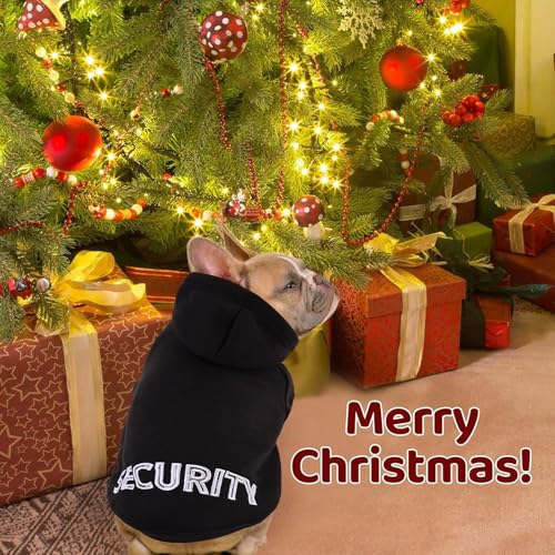 Image of SAWMONG Dog Hoodie,Flannel Pet Hooded Sweater with Hat Puppy Pullover Sweater Shirt,Dog (Security Black,3XL)