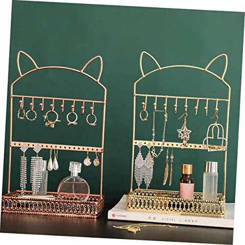 Support décoratif maison et présentoir à bijoux en fer doré multi-usage durable - 5
