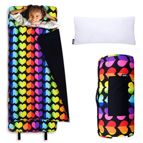 Image of Wildkin Kids Original Nap Mat - Cozy Kids Sleep Mat with Pillow, ideal for School & Travel