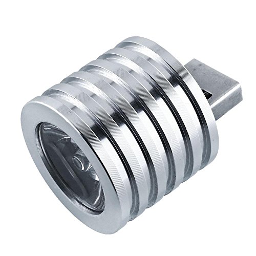 (2-Pack) 2W 5V Mini USB LED Spotlight Lamp Mobile Power Flashlight Bright Night Light USB for PC Computer, Laptop, Power Bank, Multipurpose Use (Silver)