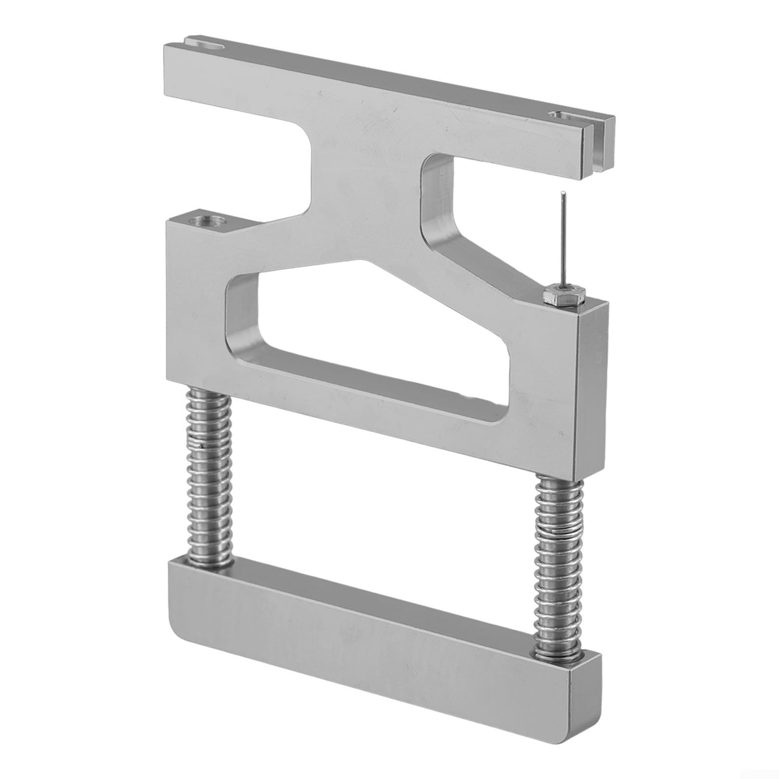 Herramienta de extracción y reemplazo de pasador central para afinación y mantenimiento de piano, herramienta de reparación profesional de aluminio, 14 x 11,1 x 2 cm, 265 g, color plateado