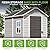 WACASA Storage Shed, 6X4 FT Resin Outdoor Storage Shed with Floor & Lockable Doors, All Weather Plastic Lean to Shed with Window and Vents, Garden Tool Shed for Bike,Toy,Lawnmower