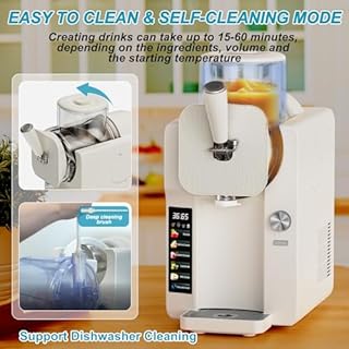 Ice Cream Maker, Slushie Machine for Home, Slushy Machine 70 oz Margarita Machine with 6 Preset Programs for Ice Cream, Smoothie, Milkshake, Cocktail, Frappés, 9-level Adjustable Thickness, White