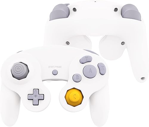 Miniatura 4 de eXtremeRate Placa trasera blanca para Nintendo Gamecube Controller, cubierta de repuesto de agarre suave al tacto con botones para Nintendo Gamecube