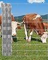 Cattle Fence 4Ft x 328Ft,12 Gauge Galvanized Woven Wire Fencing, Hinge Knot Heavy Duty Livestock Fence for Cattle Goats Sheep Hog, Metal Field Fence for Pasture Yard Garden Farm Animal Barrier