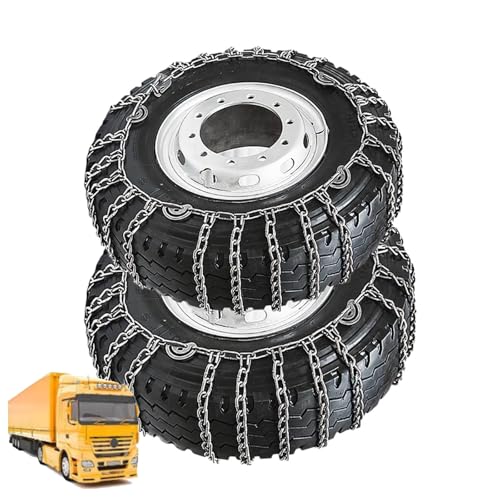 Set of 2 Tire Chains for Trucks 2pcs Snow Chains for Trucks Snow Chains for Car Tires Anti-Skid Thickening Tire Chains Winter Car Accessories No Jack Required 2pcs 6.00-14 2pcs 7.00-16