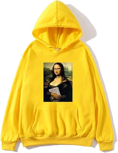 G\u0026F Mona Lisa - Sudadera con capucha para hombre y mujer (color: B-amarillo,  talla: XL): Amazon.es: Ropa