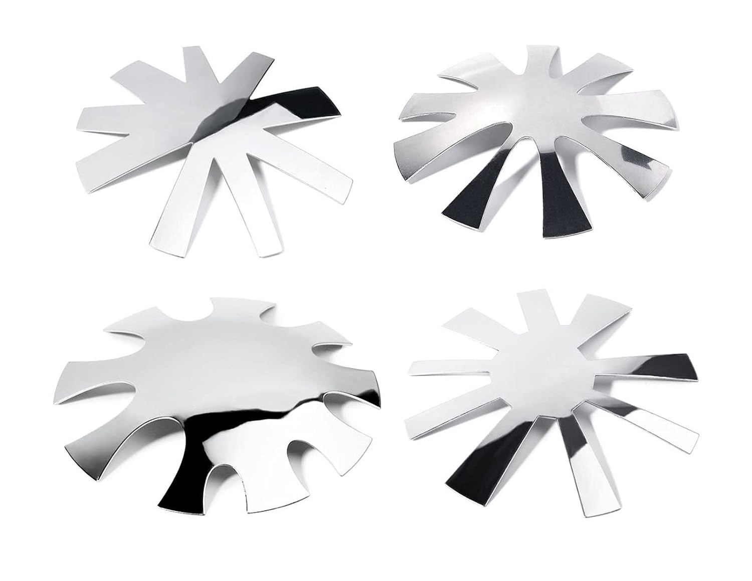 4PCS Tool Kit Nail Cutter, BetterJonny Stainless Steel Nail Art Manicure Edge Trimmer Almond Shape Easy French Smile Cut V Line Diy Plate Module