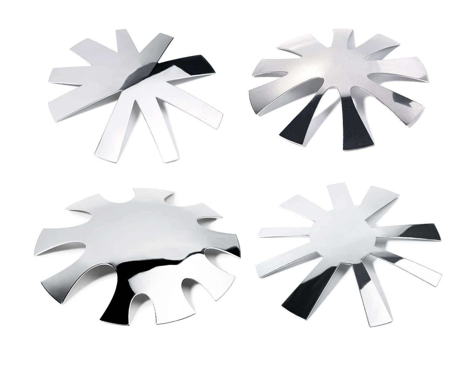 4PCS Tool Kit Nail Cutter, BetterJonny Stainless Steel Nail Art Manicure Edge Trimmer Almond Shape Easy French Smile Cut V Line Diy Plate Module