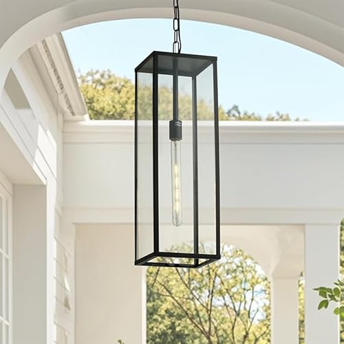 mirrea 24" Outdoor Pendant Lights for Front Porch Outside Lighting