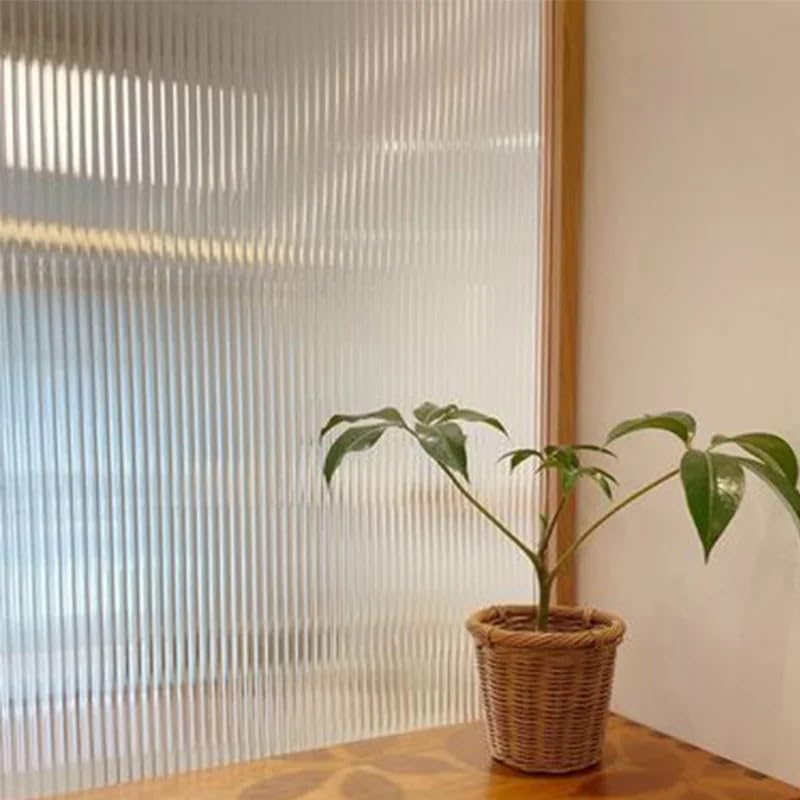 バスルームウィンドウフィルム， 3Dガラス窓フィルム 浴室窓ステッカー 透明 不透明 のぞき見防止 ガラス すりガラスフィルム(45