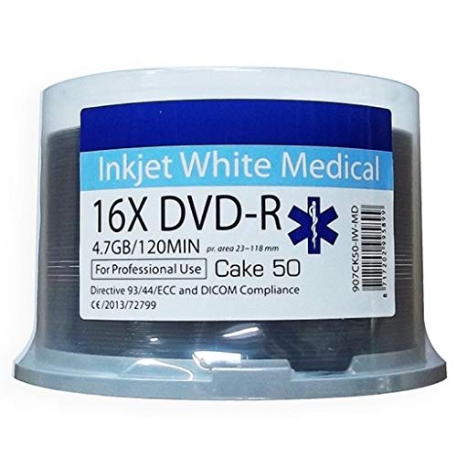 Traxdata Ritek - DVD-R 4,7 GB 16X Inkjet FF Printable Medical Cake*50