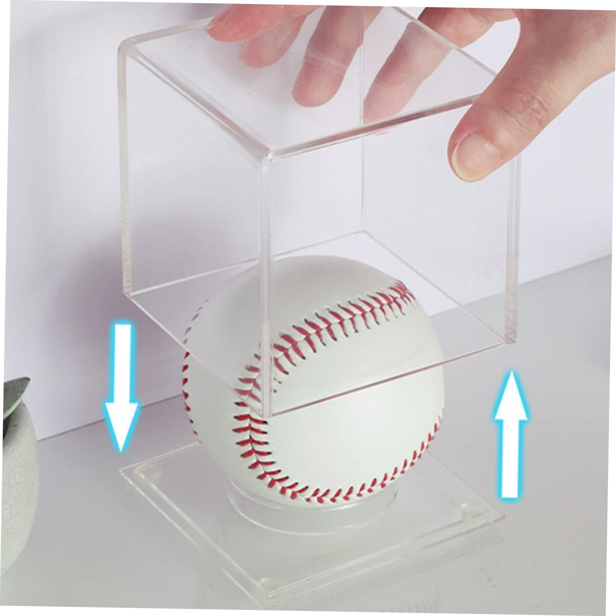 BCOATH Baseball Storage Case Square Display Box Ball Holder Small Organizer Fine Grinding Process Smooth Surface