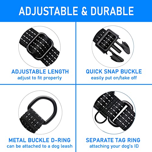 Luckydc Martingale Collar For Training Dogs. Adjustable Reflective Dog Collars With Buckle- No Pull-Prevents Slipping Out, For Medium Large Xl Dogs. Helps With Strong Pullers(M, Black) #TOP2