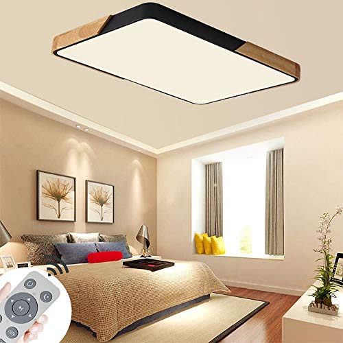 MIWOOHO 72W Moderne Plafonnier LED Lampe de Plafond pour salon Cuisine chambre à coucher Hôtel Dimmable (3000K-6500K)[Classe énergétique A++] Cover