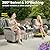 ovios 8 Pieces Patio Furniture Set Outdoor Sectional Sofa Couch with Rocking Swivel Chairs Deep Seat Chaise Comfy Cushions, Modern Modular Wicker Rattan Conversation Set, Dark Grey