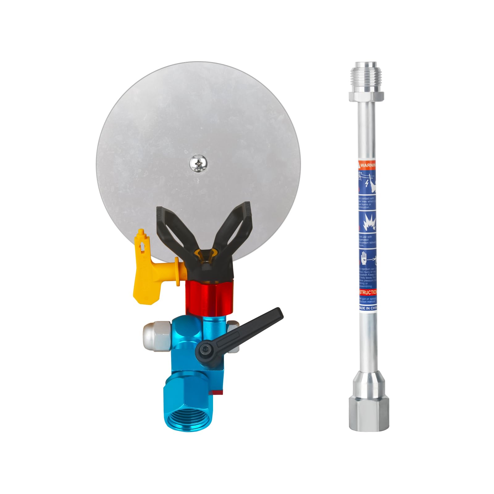 DUSICHIN Airless Paint Sprayer Edger Shield Accessories Extension, Airless Paint Nozzle 517 Tip 10 Inch Extension Pole for Graco Titan Airless Paint Sprayer Aftermarket DUS8325