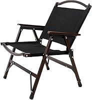 Vista 16 de UNISTRENGH Silla de camping plegable de madera, portátil, de madera de haya, para exteriores, para viajes por carretera, pesca, playa, patio y patio