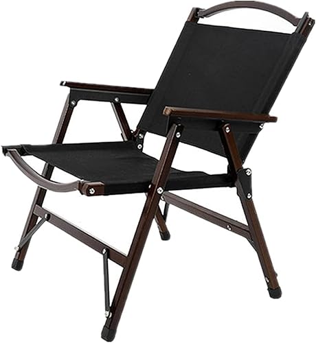 Miniatura 16 de UNISTRENGH Silla de camping plegable de madera, portátil, de madera de haya, para exteriores, para viajes por carretera, pesca, playa, patio y patio